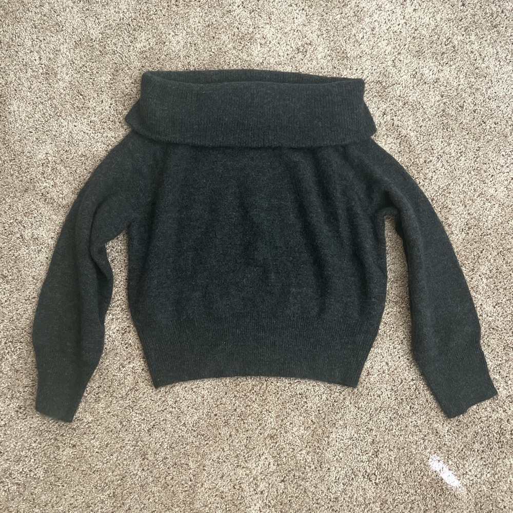 H&M Charcoal Off-Shoulder Sweater